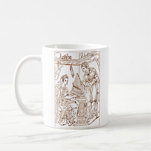 St. Cecilia mit der Heiligen Catherine von Alexand Kaffeetasse (Links)
