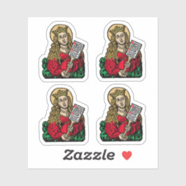 St. Cecilia mit Hymn Board (Nürnberg) 4-Up Aufkleber