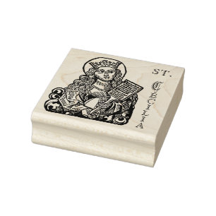 St. Cecilia mit Hymn Board (Nürnberg) Gummistempel