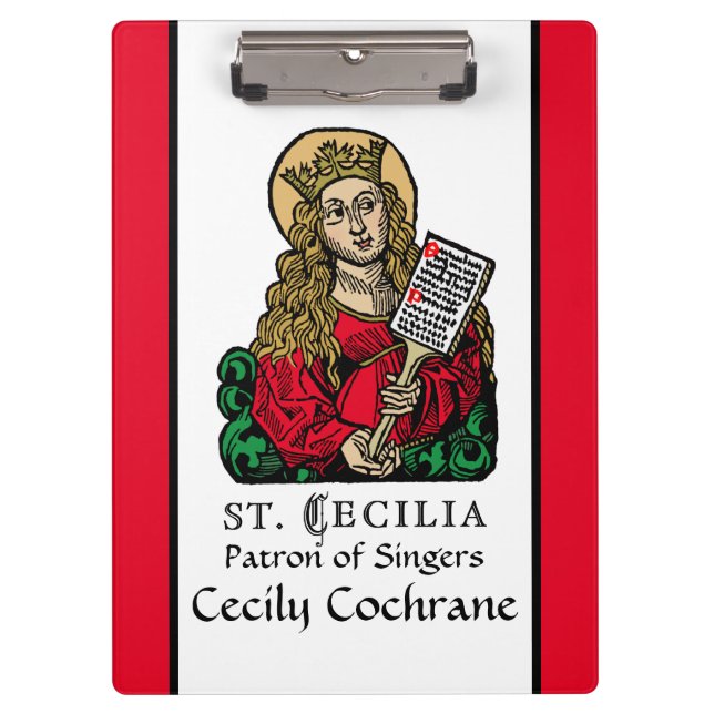 St. Cecilia mit Hymn Board (Nürnberg) Klemmbrett (Vorderseite)