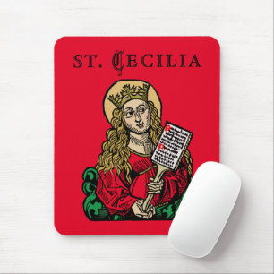 St. Cecilia mit Hymn Board (Nürnberg) Mousepad