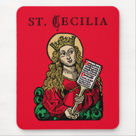 St. Cecilia mit Hymn Board (Nürnberg) Mousepad