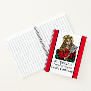 St. Cecilia mit Hymn Board (Nürnberg) Notizbuch