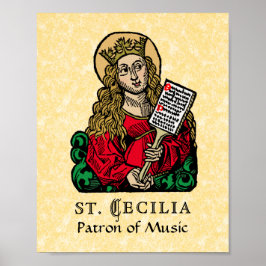 St. Cecilia mit Hymn Board (Nürnberg) Poster