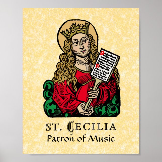St. Cecilia mit Hymn Board (Nürnberg) Poster (Vorne)