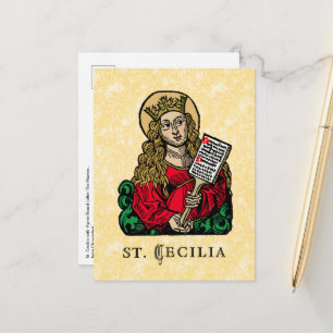 St. Cecilia mit Hymn Board (Nürnberg) Postkarte