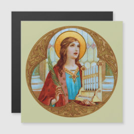St. Cecilia of Rome (BK 003) Magnetic Greeting Car Magnetkarte