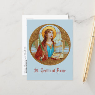 St. Cecilia of Rome (BK 003) Vertikale Postkarte