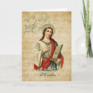 St. Cecilia Patroness of Musicians Religious Music Karte