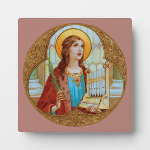 St. Cecilia von Rom (BK 003) 5,25"x5,25" Quadrat Fotoplatte