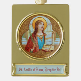 St. Cecilia von Rom (BK 003) Banner-Ornament Gold