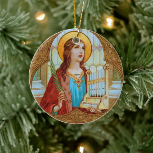 St. Cecilia von Rom (BK 003) Keramik Ornament