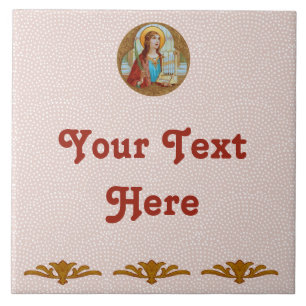 St. Cecilia von Rom (BK 003) Keramikfliese 2