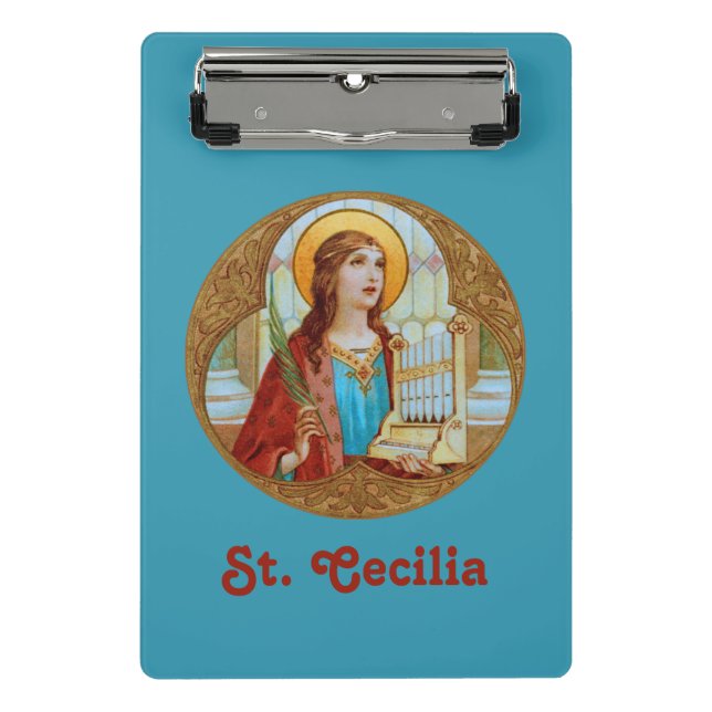 St. Cecilia von Rom (BK 003) Mini Klemmbrett (Vorderseite)