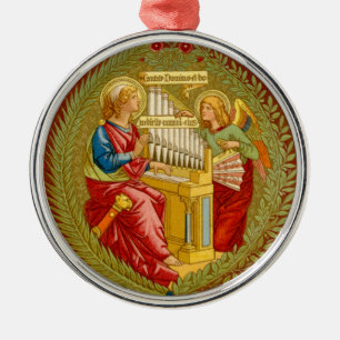 St. Cecilia von Rom (SNV 36) Runde Ornament Aus Metall