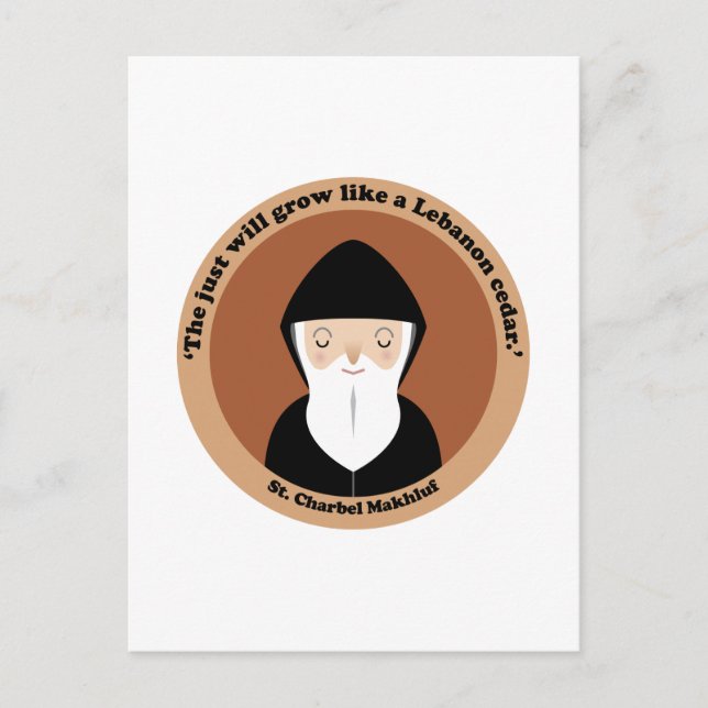 St. Charbel Makhluf Postkarte (Vorderseite)