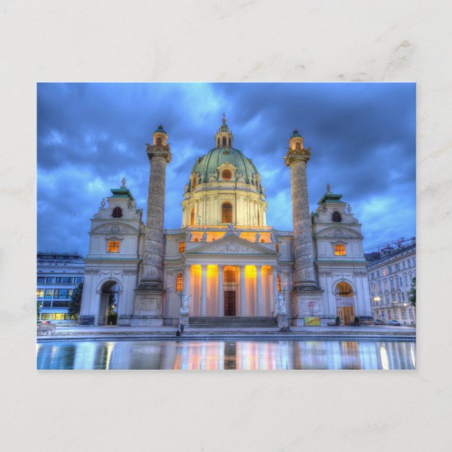 St.-Charles-Kirche in Wien, Österreich Postkarte (Vorderseite)