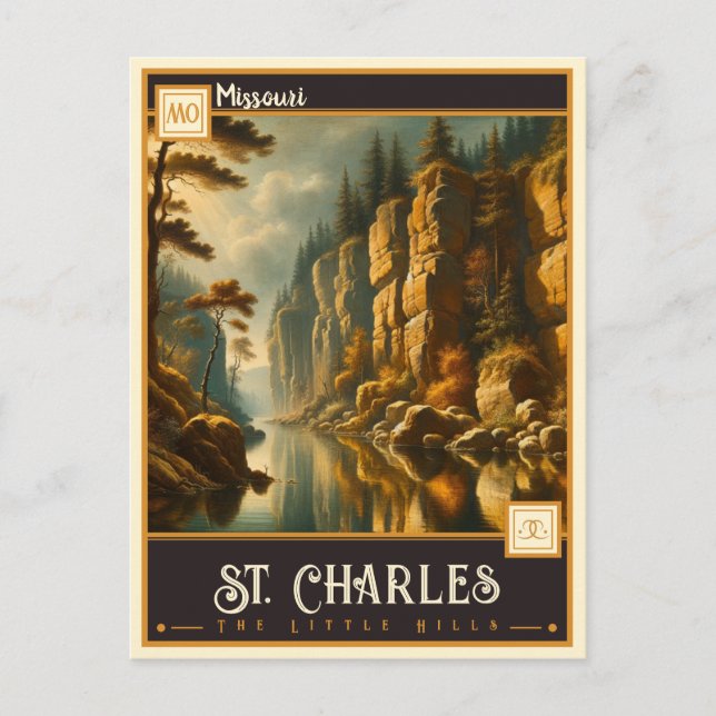 St. Charles, Missouri | VINTAG Postkarte (Vorderseite)