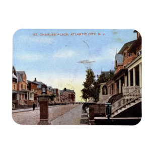 St. Charles Pl., Atlantic City 1909 Vintag Magnet