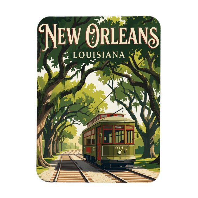 St. Charles Streetcar USA Magnet (Vertikal)