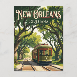 St. Charles Streetcar USA Postkarte