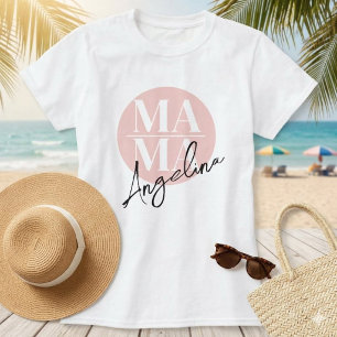 St Chic Custom MAMA Pinselstrich-Schriftzug Name T T-Shirt
