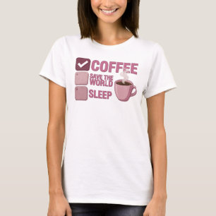 St chic rosa KAFFEE ZUERST RETTE DIE WELT Stilanwe T-Shirt