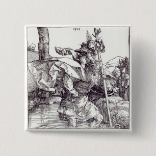St Christopher, das den Säugling Christus, 1511 Button