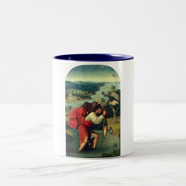 St Christopher durch Bosch Zweifarbige Tasse (Mittel)