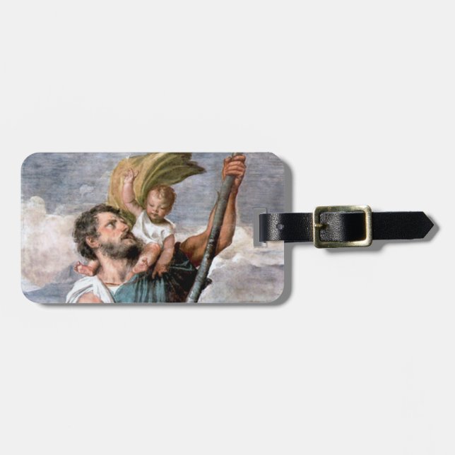 St. Christopher Luggage Tag Gepäckanhänger (Vorderseite horizontal)