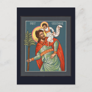 St. Christopher Prayer Card Postkarte
