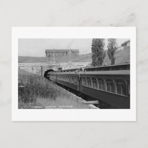 St. Clair River Tunnel - Vintag Louis Pesha Postkarte