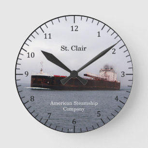 St. Clair-Uhr Runde Wanduhr