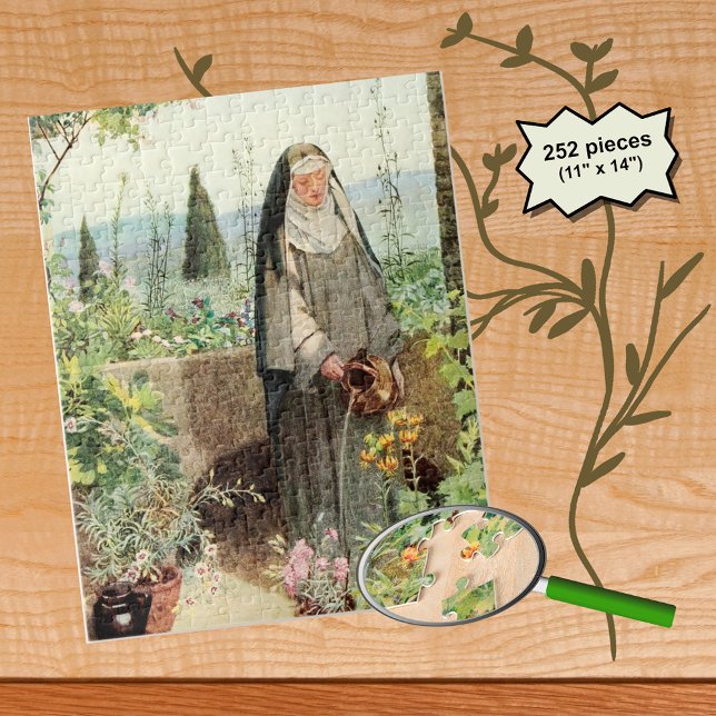 St. Clara von Assisi bewässert Blumen (M 065) Puzzle (Von Creator hochgeladen)