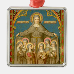 St. Clara von Assisi & Nonnen (SAU 27) Ornament Aus Metall