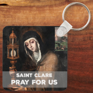 St. Clare Beten für uns Schlüsselanhänger