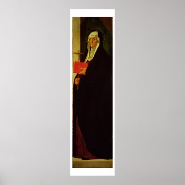 St. Clare, c. 1485-90 (Tempel auf Tafel) Poster (Vorne)