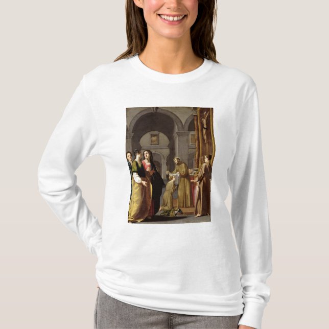 St. Clare, das den Schleier von St Francis T-Shirt (Vorderseite)