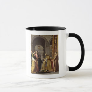 St. Clare, das den Schleier von St Francis Tasse