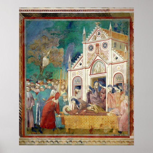 St. Clare Embraces the Body of St. Francis Poster (Vorne)