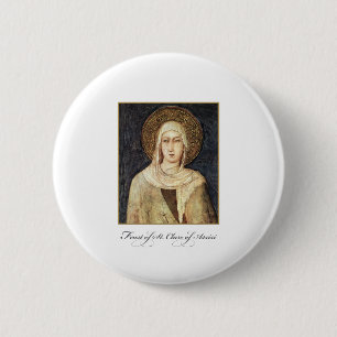St. Clare of Assisi Festtag Segnungen Button