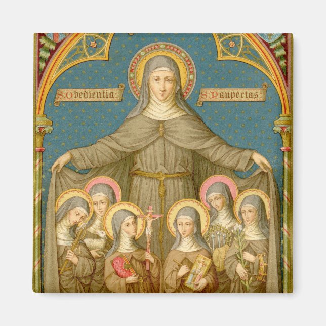 St. Clare of Assisi & Nuns (SAU 027) Magnet (Vorne)