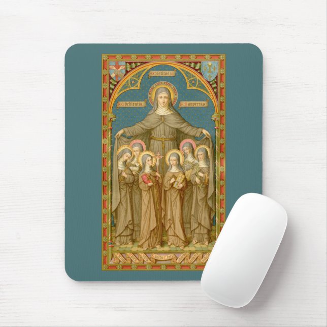 St. Clare of Assisi & Nuns (SAU 027) Mousepad (Mit Mouse)