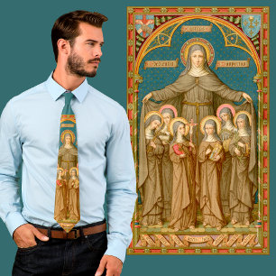 St. Clare of Assisi & Nuns (SAU 027) Neck Tie Krawatte