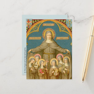 St. Clare of Assisi & Nuns (SAU 027b) Postkarte