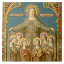 St. Clare of Assisi & Nuns (SAU 27) Keramik Tile 2