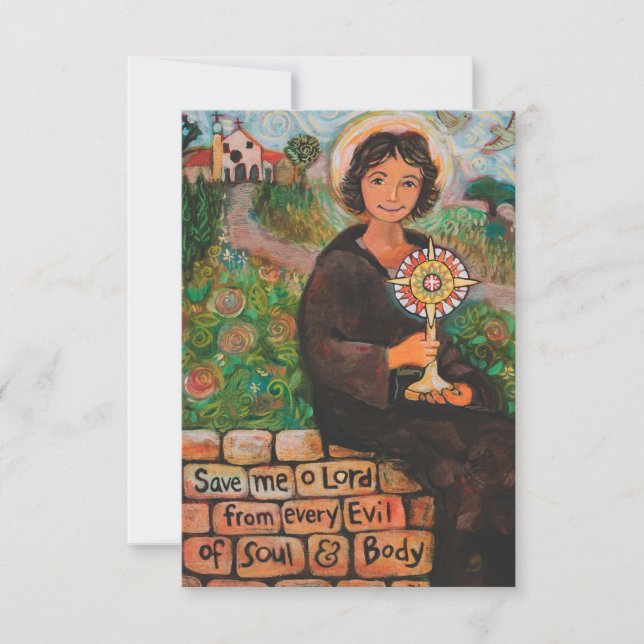 St. Clare of Assisi Prayer Card (Vorderseite)
