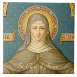 St. Clare of Assisi (SAU 027) Keramik Tile 1 Fliese