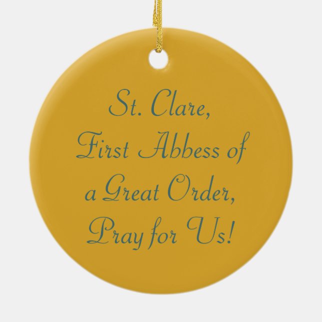 St. Clare of Assisi (SAU 027) Keramikornament (Hinten)