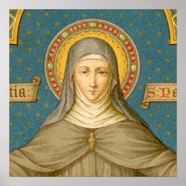 St. Clare of Assisi (SAU 27) 16"x16" oder kleiner Poster (Vorne)